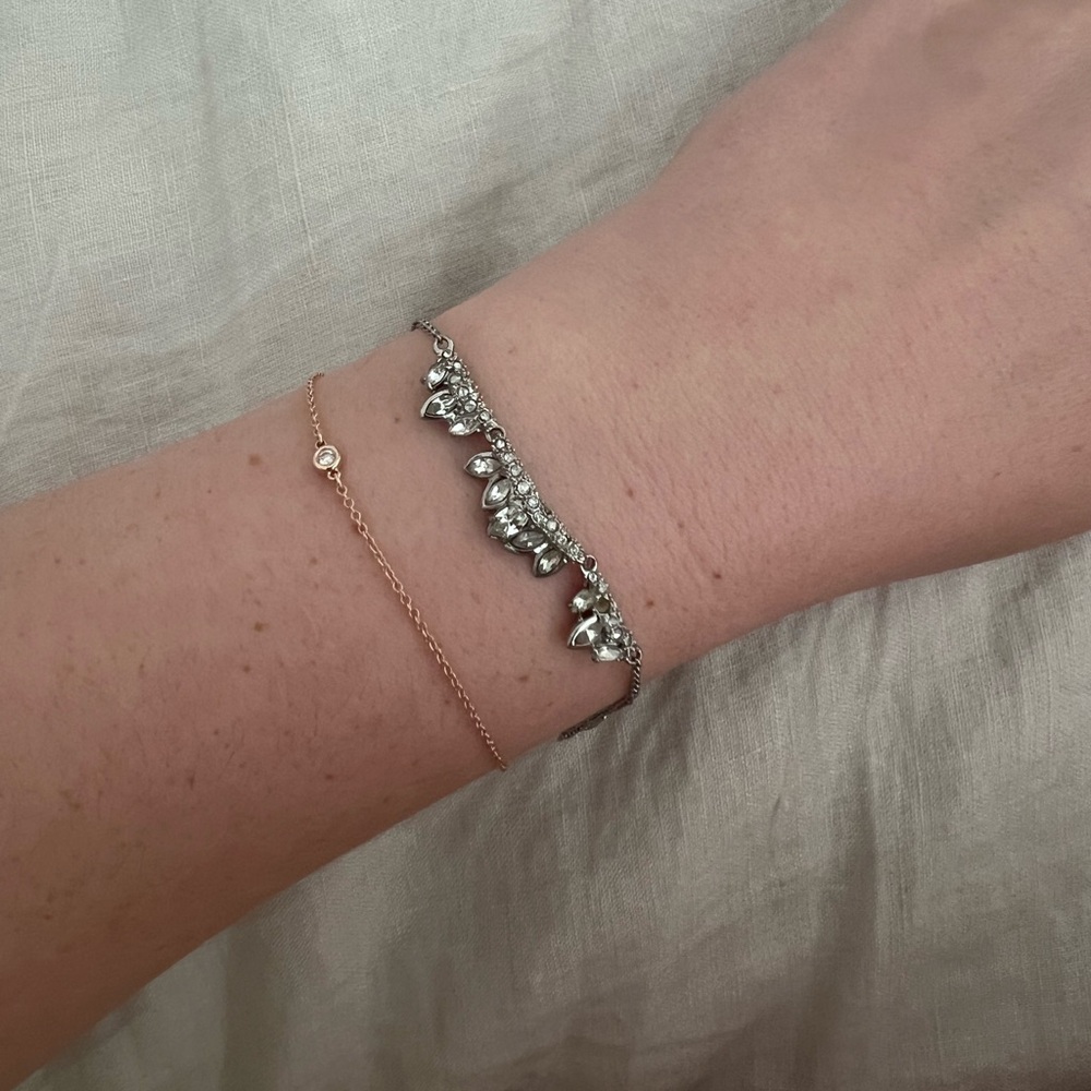 Silver Alexis Bittar crystal bracelet